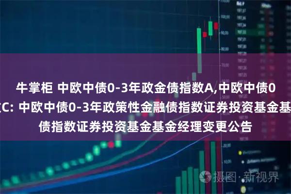 牛掌柜 中欧中债0-3年政金债指数A,中欧中债0-3年政金债指数C: 中欧中债0-3年政策性金融债指数证券投资基金基金经理变更公告